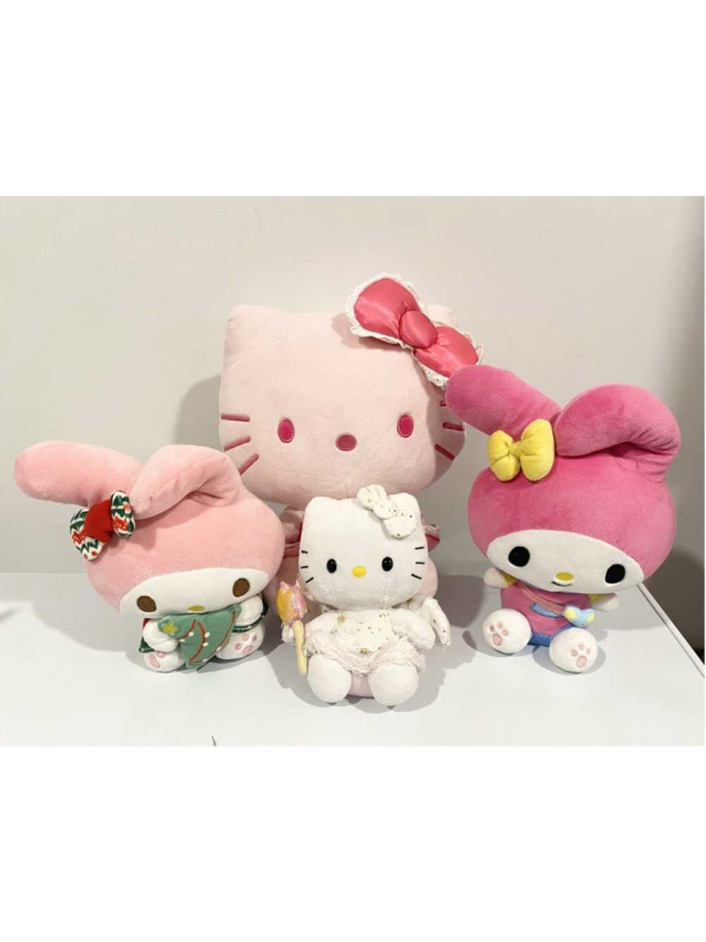 Hello Kitty My Melody Sanrio Plush Lot of 4 Ty 2012 Fairy Christmas Holiday